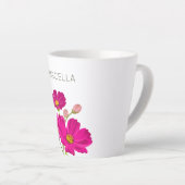 Kleurrijke Heldere Tuin Kosmos Bloemen Custom Latte Mok (Rechterhoek)