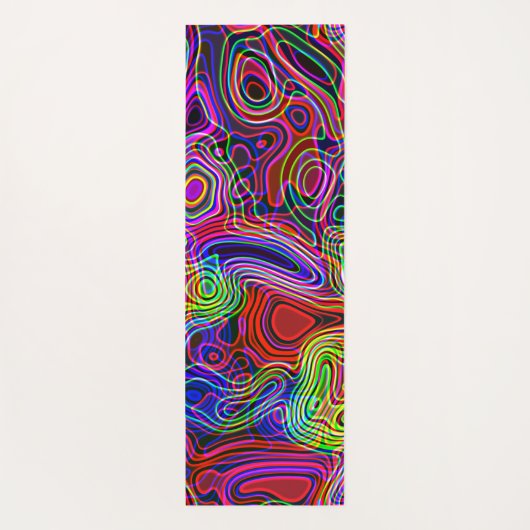 Kleurrijke helderneonregenboog yogamat (Achterkant)
