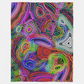 Kleurrijke helderneonverlichting fleece deken (Voorkant)