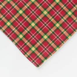 Kleurrijke helderrood en groen kerstcadeautje fleece deken