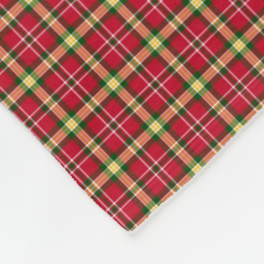 Kleurrijke helderrood en groen kerstcadeautje fleece deken (Hoek)