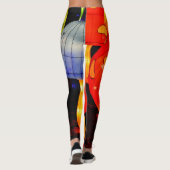 kleurrijke helderziende psychedelische paddenstoel leggings (Achterkant)