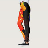 kleurrijke helderziende psychedelische paddenstoel leggings (Links)