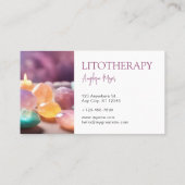 Kleurrijke helende stenen & Litotherapie Visitekaartje (Achterkant)