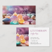 Kleurrijke helende stenen & Litotherapie Visitekaartje (Voorkant / Achterkant)
