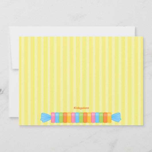 Kleurrijke hellingen van Snoep Kinderen op zaterda Kaart (Achterkant)