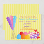 Kleurrijke hellingen van Snoep Kinderen op zaterda Kaart (Voorkant / Achterkant)