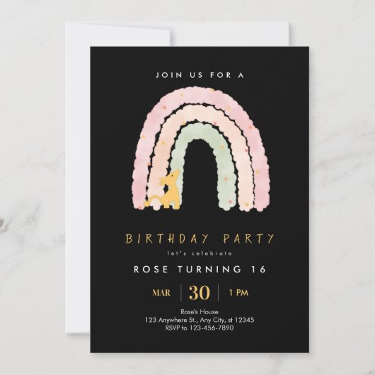 Kleurrijke Hemel Regenboog Verjaardag Kaart (Voorkant)