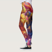 Kleurrijke Hemelse Conflict Abstracte Schilderij Leggings (Links)