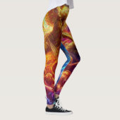 Kleurrijke Hemelse Conflict Abstracte Schilderij Leggings (Rechts)