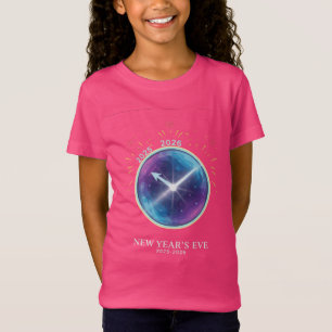 Kleurrijke Hemelse Klok Oud en Nieuw 2026 Feest T-shirt