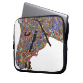 Kleurrijke Hera het Paard Laptop Sleeve (Voorkant Links)