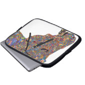 Kleurrijke Hera het Paard Laptop Sleeve (Voorkant onderkant)
