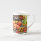 Kleurrijke Herfst Apple Basket Porselein Kop (Rechts)