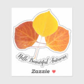 Kleurrijke Herfst Aspen Leaf-foto's - Aangepast Sticker (Vel)