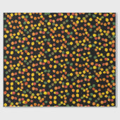 Kleurrijke Herfst Aspen lekt overal zwart over Cadeaupapier (Vlak)