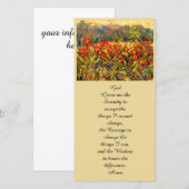 Kleurrijke herfst Asters & Sumac Reds en Blues (Voorkant / Achterkant)