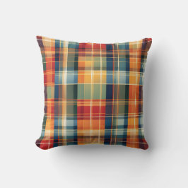 Kleurrijke Herfst Autumn Plaid Print Kussen
