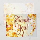 Kleurrijke herfst bedankkaartjes met bladeren briefkaart (Voorkant / Achterkant)