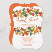 Kleurrijke Herfst Bladeren Bruids Douche Uitnodigi Kaart (Voorkant / Achterkant)