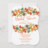 Kleurrijke Herfst Bladeren Bruids Douche Uitnodigi Kaart (Voorkant)