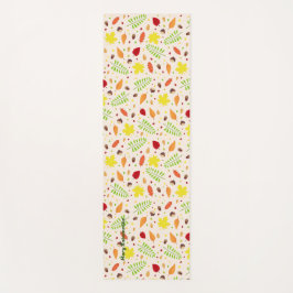 Kleurrijke herfst bladeren en noten yogamat