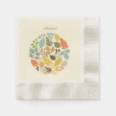 Kleurrijke herfst bladeren Herfst Feestdagen Thank Servet (Voorkant)