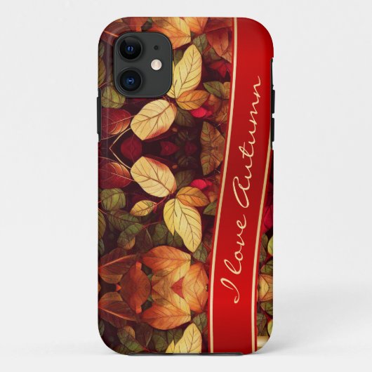 Kleurrijke herfst bladeren iPhone Case (Achterkant)