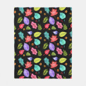 Kleurrijke herfst bladeren patronen fleece deken (Voorkant)