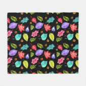 Kleurrijke herfst bladeren patronen fleece deken (Voorkant (Horizontaal))