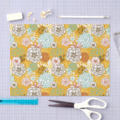 Kleurrijke Herfst Bloeit Patroon Weefsel Papier (Craft)