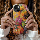 Kleurrijke Herfst Bloemen en Pompoenen Case-Mate iPhone Case