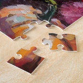 Kleurrijke Herfst Bloemen en Pompoenen Legpuzzel (Zijkant)