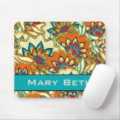 Kleurrijke Herfst Bloemen gepersonaliseerd Muismat (Met muis)
