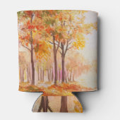 Kleurrijke herfst bos olie landschap blikjeskoeler (Achterkant)