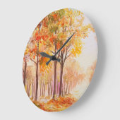 Kleurrijke herfst bos olie landschap grote klok (Hoek)