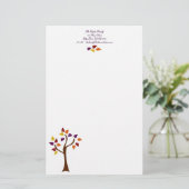 Kleurrijke Herfst Briefpapier (Staand voorkant)