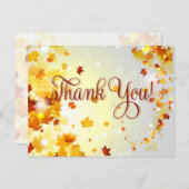 Kleurrijke herfst bruiloft bedankkaart notities (Voorkant / Achterkant)