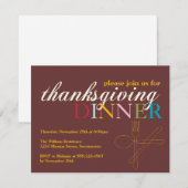 Kleurrijke herfst bruine Thanksgiving vorkmes Kaart (Voorkant / Achterkant)