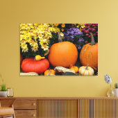Kleurrijke herfst decoratieve pompoen display canvas afdruk (Insitu (Woonkamer))