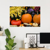 Kleurrijke herfst decoratieve pompoen display poster (Thuiskantoor)
