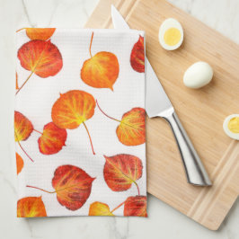 Kleurrijke Herfst die Aspen kreukelt, laat papierl Theedoek