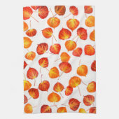 Kleurrijke Herfst die Aspen kreukelt, laat papierl Theedoek (Verticaal)