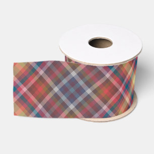 Kleurrijke herfst- en wintertinten strepenpatroon grosgrain lint
