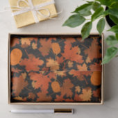 Kleurrijke herfst esdoorbladeren en pompoenpatroon tissuepapier (Geschenk)