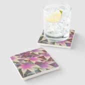 Kleurrijke herfst esdoorn bladeren stenen onderzetter (Zijkant)