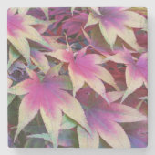 Kleurrijke herfst esdoorn bladeren stenen onderzetter (Voorkant)