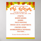 Kleurrijke Herfst FESTIVAL Poster (Voorkant)