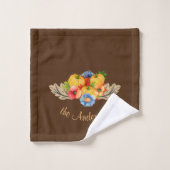 Kleurrijke Herfst Floral Arrangement Bad Handdoek (Wasdoekje)