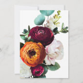 Kleurrijke Herfst Floral Wedding Shower Kaart (Achterkant)